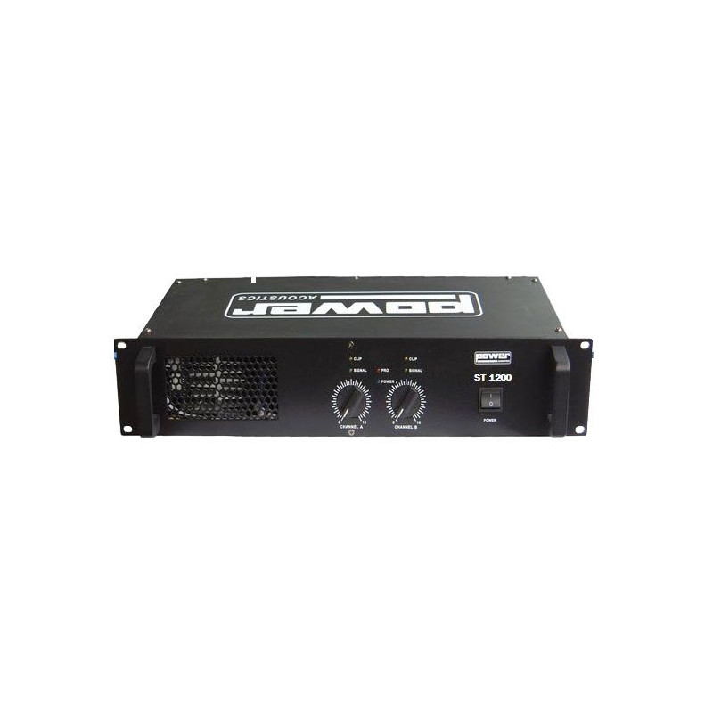 Power Acoustics St 1200 - Amplificateur 2x600W RMS sous 4 Ohms