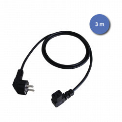 Power Acoustics Cab 2228 - Câble d'alimentation 3m - SHUCKO COUDE Femelle - Prise électrique