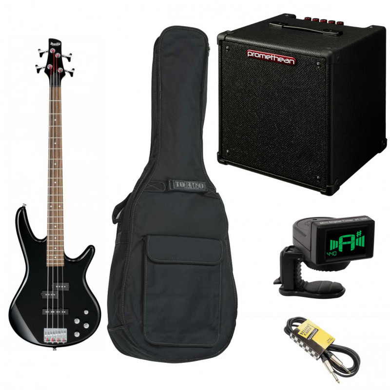 Pack complet guitare basse Ibanez GSR200 noire avec ampli Ampeg (+ housse + accordeur + câble) (copie)