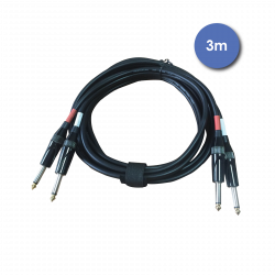 Power Studio Audiocab 4026 - Câble 3m - JACK MONO Mâle - JACK MONO Mâle