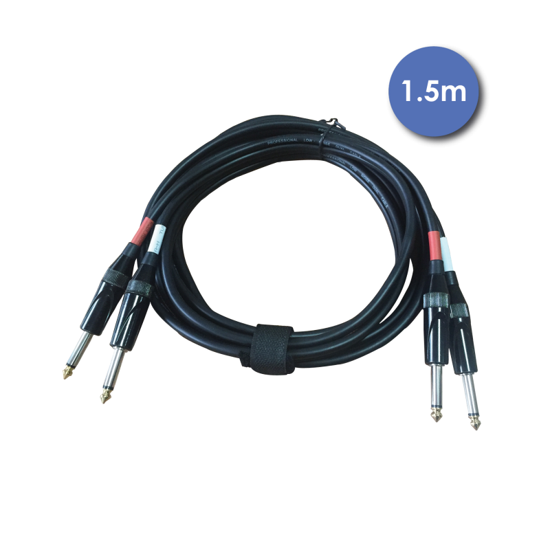 Power Studio Audiocab 4025 - Câble 1,5m - JACK MONO Mâle - JACK MONO Mâle