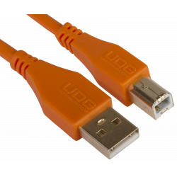 UDG U 95001 Or - Câble UDG USB 2.0 A-B orange Droit 1m