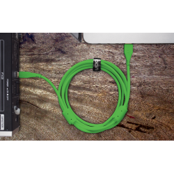 UDG U 95001 Gr - Câble UDG USB 2.0 A-B vert Droit 1m