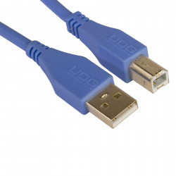 UDG U 95002 Lb - Câble UDG USB 2.0 A-B Bleu Droit 2m