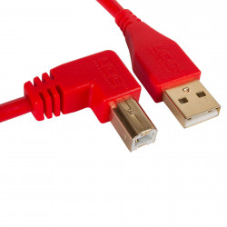 UDG U 95006 Rd - Câble UDG USB 2.0 a-b Rouge Coudé 3m