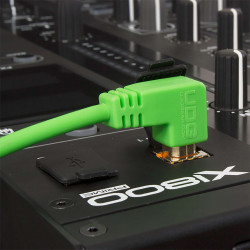 UDG U 95005 Gr - Câble UDG USB 2.0 A-B Vert Coudé 2m