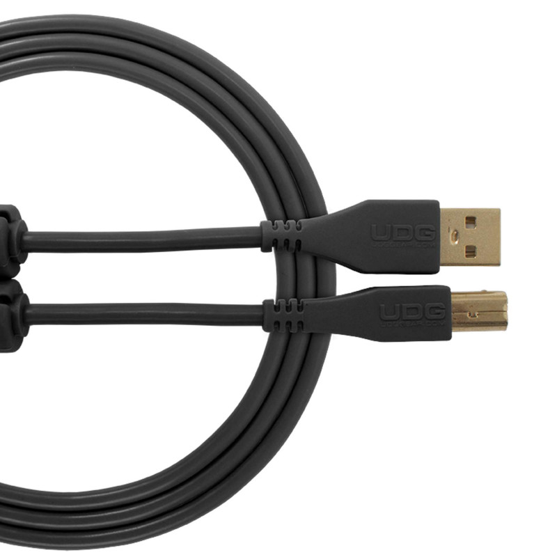 UDG U 95003 Bl - Câble UDG USB 2.0 A-B Noir Droit 3m