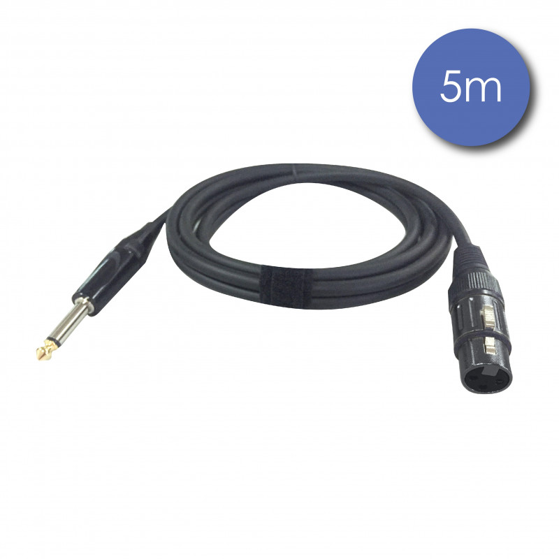 Power Studio Audiocab 4013 - Câble 5m - JACK MONO Mâle - XLR 3 PIN Femelle