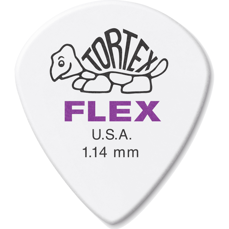 Dunlop 468R114 - Médiator Tortex Flex Jazz III 1,14mm à l'unité