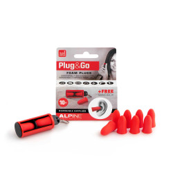 Alpine Plug&Go - 5 paires de protections auditives en mousse - Rouge