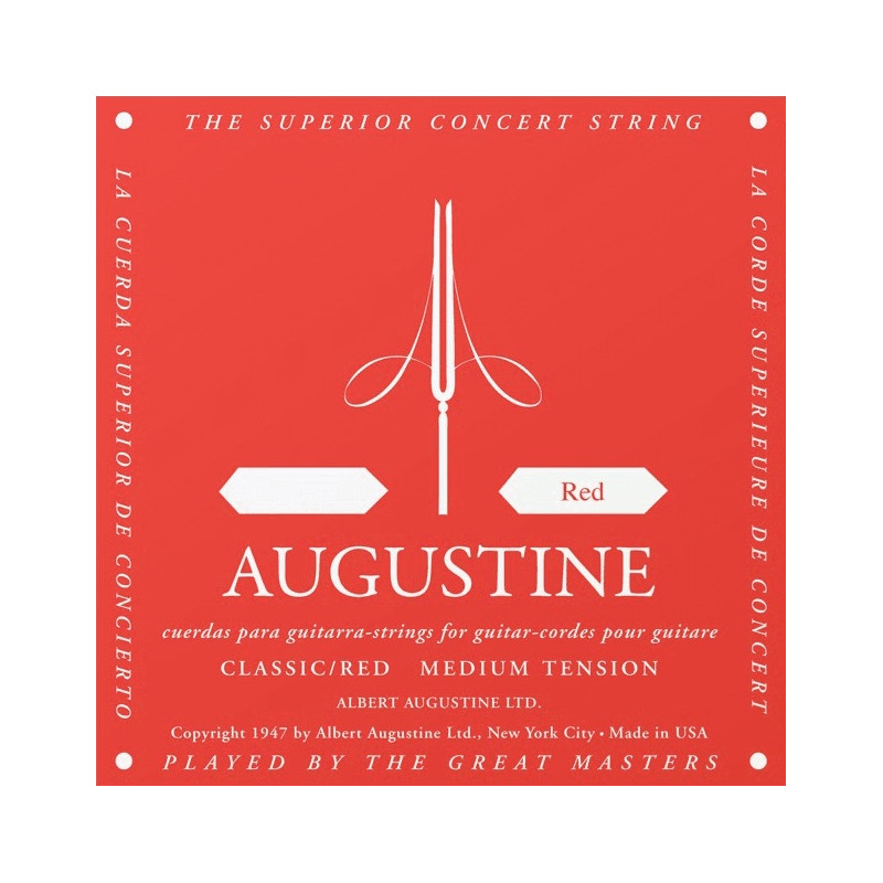 Corde au détail guitare classique La - Augustine filée rouge tirant normal