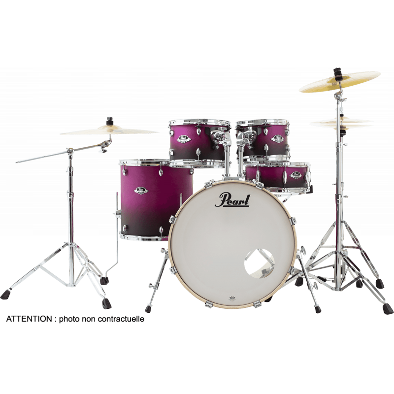 Pearl Batterie Export Lacquer Rock 22" Raspberry Sunset