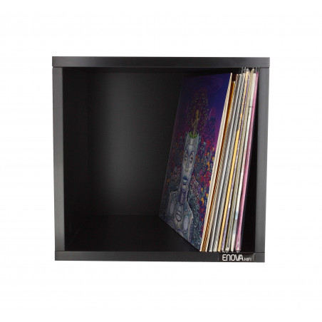Enova hifi Vinyle Box 120bl - Meuble noir pour 120 vinyles