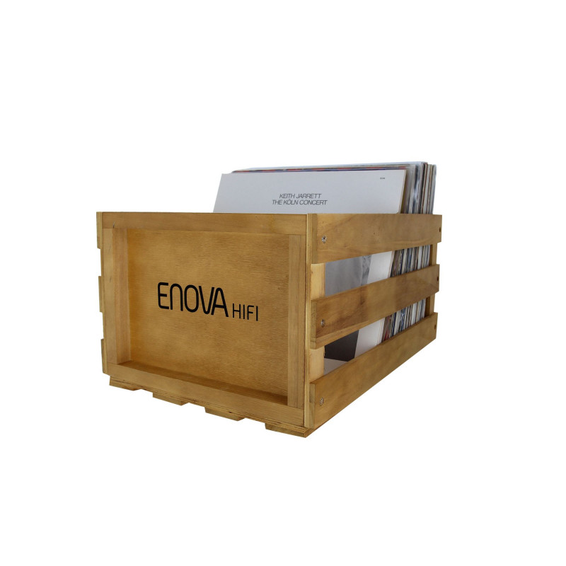 Enova hifi Vinyl Box Storage 120 Wood - Vbs 120 Wd - Caisse Stockage 120 LP - Finition Bois