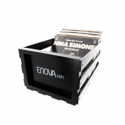 Enova hifi Vinyl Box Storage 120 Black - Vbs 120 Bl - Caisse Stockage 120 LP - Finition Noire