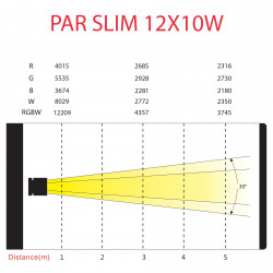 Power Lighting Par Slim 12x10w Quad - Par Slim 12 Leds de 10W 4-en-1