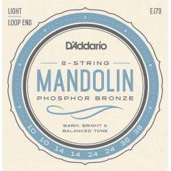D'addario EJ73-3D - Pack de 3 jeux de cordes Phosphor Bronze mandoline - 10-38