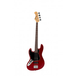 Prodipe JB80LHRA - Guitare basse 4 cordes - Candy Red - Gaucher