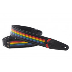 Righton Straps PRISMA-BK - Sangle pour Guitare - Noir/arc en ciel