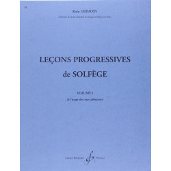 30 leçons progressives de solfège Vol. 1 - Alain Grimoin