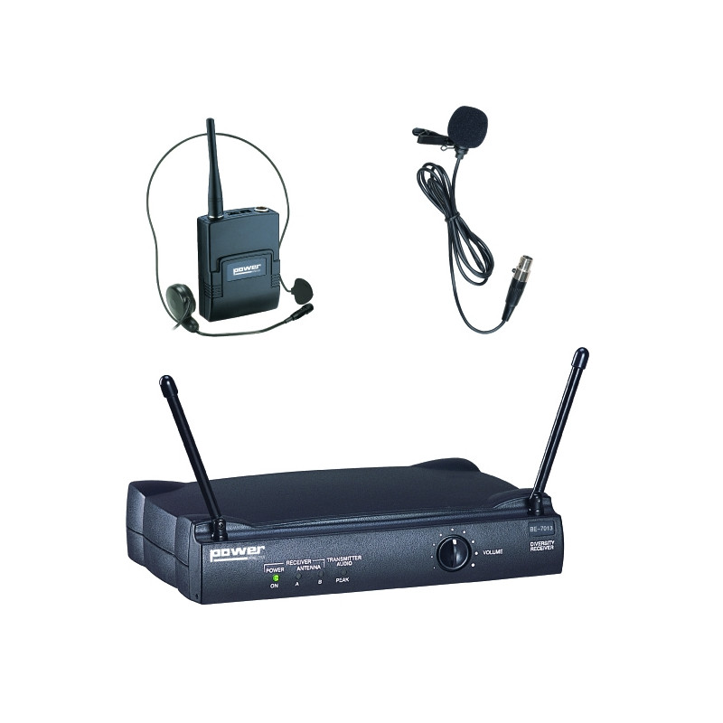 Power Acoustics Wm 3000 L 183 - Simple Micro Serre-Tête + Cravate VHF - Freq183,5 Mhz