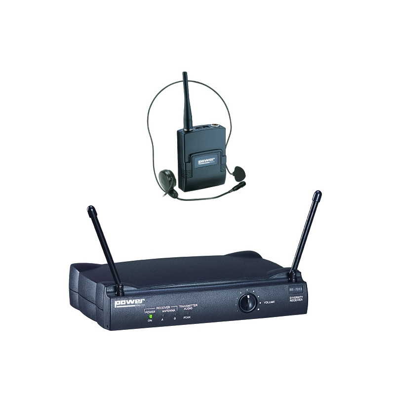 Power Acoustics Wm 3000 Pt 186 - Simple Micro Serre-Tête VHF - Freq 186,5 Mhz
