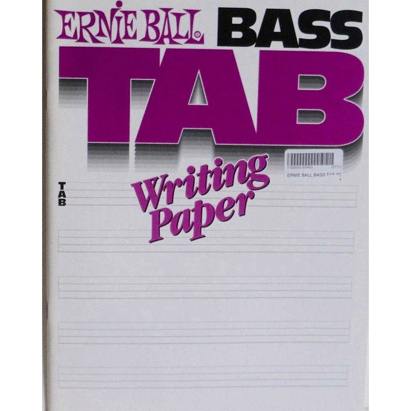 Ernie Ball - Bass Tab writing paper