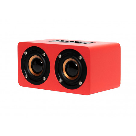Oqan QBT-100 BT Speaker Rouge- enceinte Multimedia Bluetooth