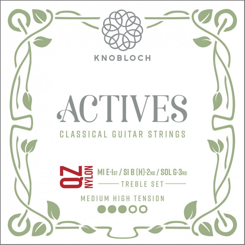 Knobloch 400AQZ Actives QZ Treble Medium-High - 3 cordes aiguës guitare classique