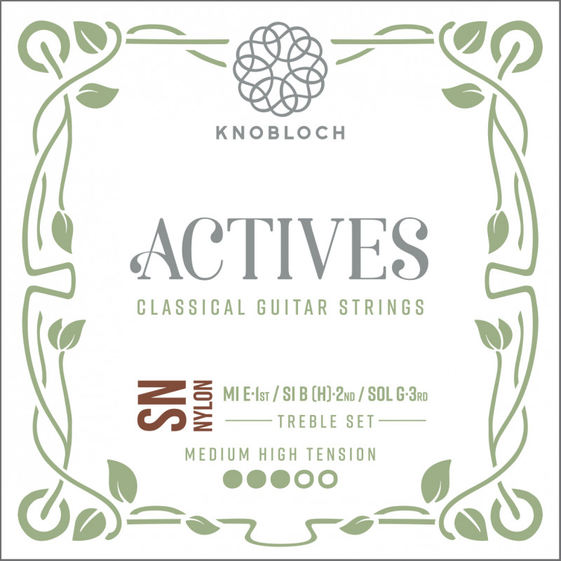 Knobloch 400ASN Actives SN Treble Medium-High - 3 cordes aiguës guitare classique