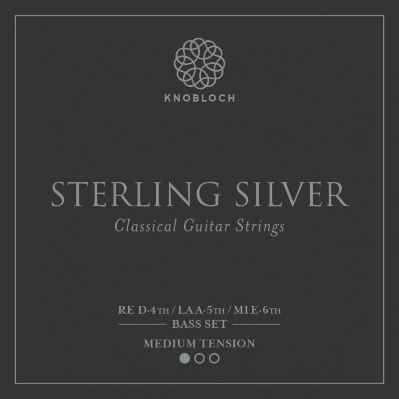 Knobloch 300SS Sterling Silver Bass Medium - 3 cordes basses guitare classique