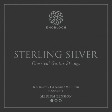Knobloch 300SS Sterling Silver Bass Medium - 3 cordes basses guitare classique