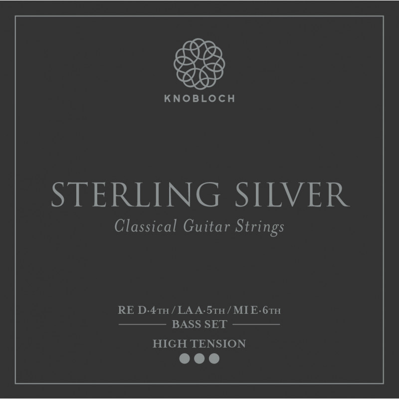 Knobloch 500SS Sterling Silver Bass High - 3 cordes basses guitare classique