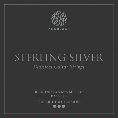 Knobloch 600SS Sterling Silver Bass Super-High - 3 cordes basses guitare classique