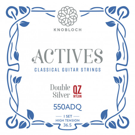 Knobloch 550ADQ Actives DS QZ High 550 Tension - Jeu de cordes guitare classique