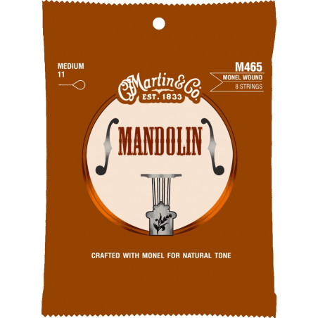 Martin M465 - Jeu de 8 cordes bronze mandoline - Médium 11-40