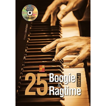 25 Boogie et Ragtime au piano - Frédéric Dautigny (+ DVD)