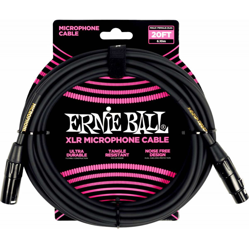 Ernie Ball 6388 - Câble microphone XLR/XLR - 6m