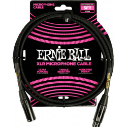 Ernie Ball 6390 - Câble microphone XLR/XLR noir - 1,5m