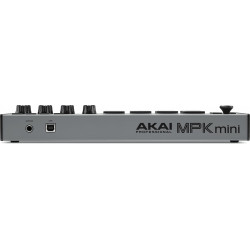 Akai MPKMINI3GREY - Mini clavier USB 25 notes / 8 pads et encodeurs écran LED - Gris