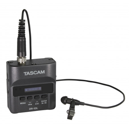 Tascam DR-10L - Enregistreur Micro PCM avec Micro Lavalier – noir