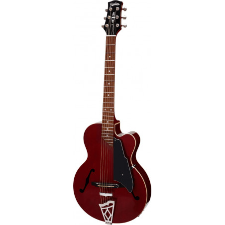 VOX - VGA-3PS-TR - Guitare acoustique Giulietta archtop - Rouge translucide