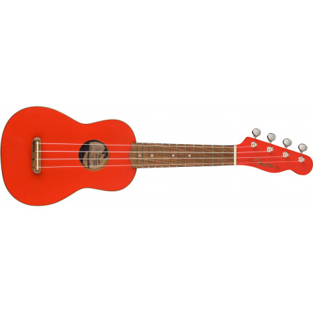 Fender Venice Soprano Uke - touche noyer - Fiesta Red