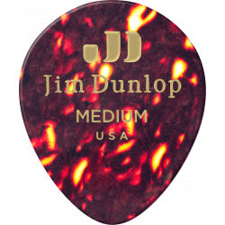 Dunlop 485R05MD - Médiator Genuine Celluloid Teardrop, à l'unité, shell, medium