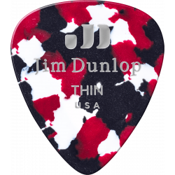 Dunlop 483R06TH - Médiator Genuine Celluloid Classic, à l'unité, confetti, thin
