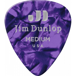 Dunlop 483P13M - Médiators Genuine Celluloid Classic, Pack de 12, purple, medium