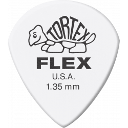 Dunlop 468R135 - Médiator Tortex Flex Jazz III, à l'unité, white, 1.35 mm