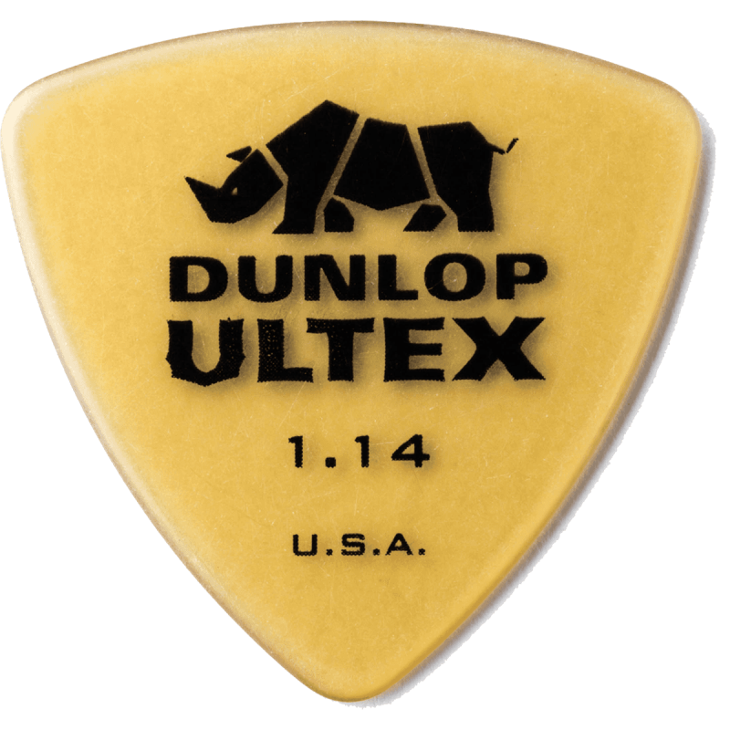 Dunlop 426R114 - Médiator Ultex Triangle, à l'unité, amber, 1.14 mm