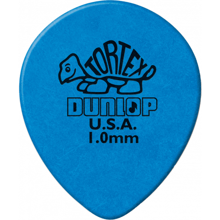 Dunlop 413R10 - Médiator Tortex Teardrop, à l'unité, blue, 1.00 mm
