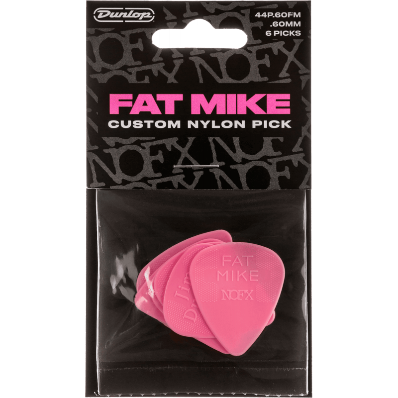 Dunlop 44P060FM - Médiator Fat Mike Custom Nylon 0,60mm sachet de 6